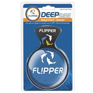fl!pper deepsee aquarium magnifier magnetic viewer – fish tank magnifying glass – magnetic magnifying glass ideal for photography – flipper fish tank accessories, 4"