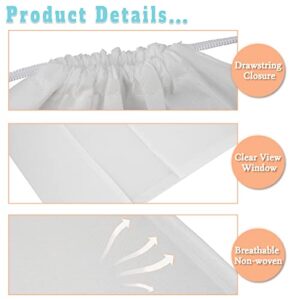 Ibnotuiy 10Pcs Non-Woven Fabric Dustproof Handbag Storage Organizer Drawstring Bag Dust Cover Medium (Medium, White)