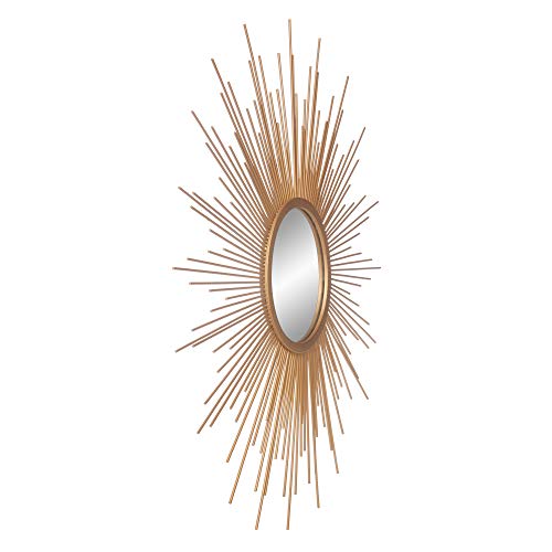 Patton Wall Decor 30" Gold Spoked Sunburst Wall Accent Mirror