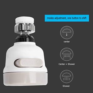 Movable Kitchen Tap Head, Delaman 360° Rotatable Faucet Spray Head ABS Anti-Splash Faucet Nozzle Head, Water Faucet for Kitchen with 3 Modes Adjustment