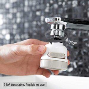 Movable Kitchen Tap Head, Delaman 360° Rotatable Faucet Spray Head ABS Anti-Splash Faucet Nozzle Head, Water Faucet for Kitchen with 3 Modes Adjustment