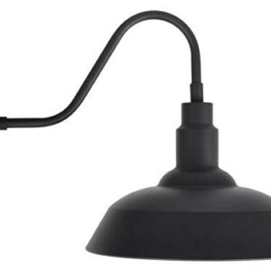 SYLVANIA Easton Sconce Vintage Light Fixture, Flush Mount, 60W A19 Filament LED Bulb Included, Dimmable, Black Finish (60062)