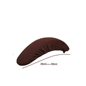 Isccdy Removable Washable Office Chair Armrest Slipcovers Covers Pads (Coffee)