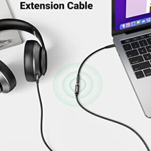 UGREEN Headphone Extension Cable Nylon Braided Male to Female 3.5mm Extension Cable Lossless Multi Shielded Aux Jack Extender Gold Plated Cord Compatible with iPhone iPad Tablets Media Players, 3FT