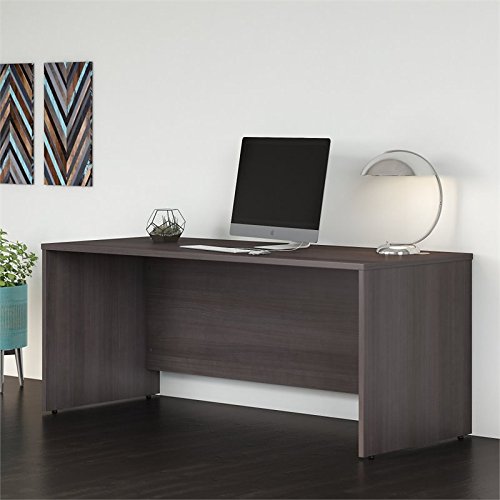 Scranton & Co 72" x 30" Contemporary Engineered Wood Computer Desk in Storm Gray