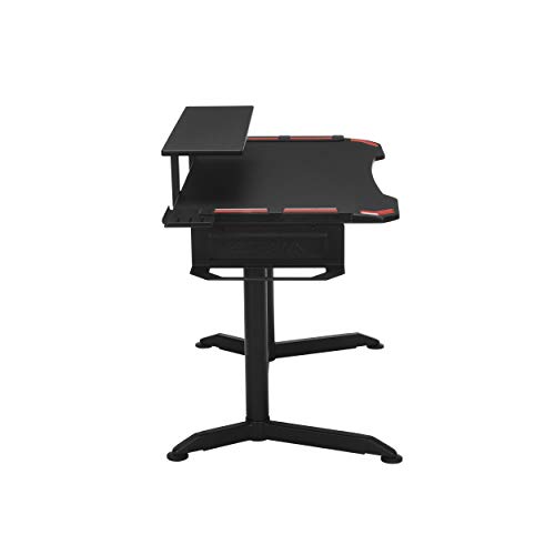 RESPAWN RSP-3010 Computer Ergonomic Height Adjustable Gaming Desk, 52.6 in, Red