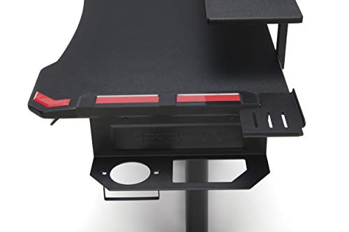 RESPAWN RSP-3010 Computer Ergonomic Height Adjustable Gaming Desk, 52.6 in, Red