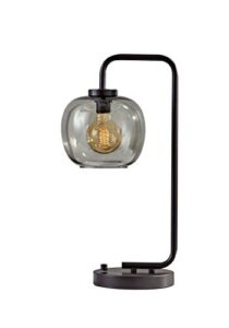 adesso home 3437-01 transitional one light table lamp from ashton collection finish, 10.50 inches, matte black