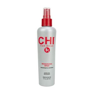 chi deodorizing spray for dogs, 8 oz | best odor eliminating spray for all dogs & puppies | sulfate & paraben free, ph balanced for dogs, made in the usa