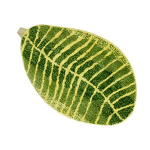 alomoc tropical leaf area rug mat water-absorbing non-slip doormat (23.6 x 15.7 inch)