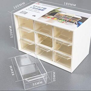 ReachTop Desk Craft Organizer Storage with Removable Mini 9 Drawers Holder for Office Home Collection Caddy Small Belongings Art Craft, Wall Mounted, White