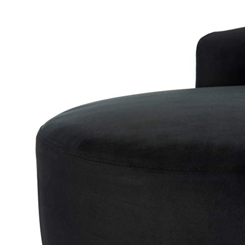 Safavieh Home Evangeline Glam Black Velvet Parisian Settee Loveseat