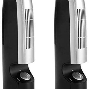 GOFLAME Air Purifier 2 PCS for Dust, Pets, Smoke, Odors, Air Cleaner with Whisper 2 Speed Operations, Silver and Black