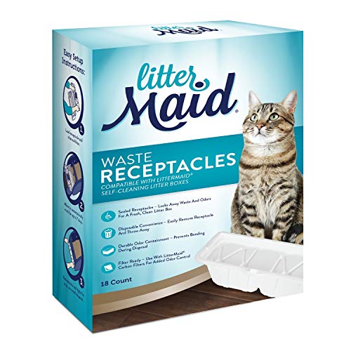 LitterMaid Litter Box Waste Receptacles, Disposable/Sealable Waste Receptacles for Automatic Litter Boxes