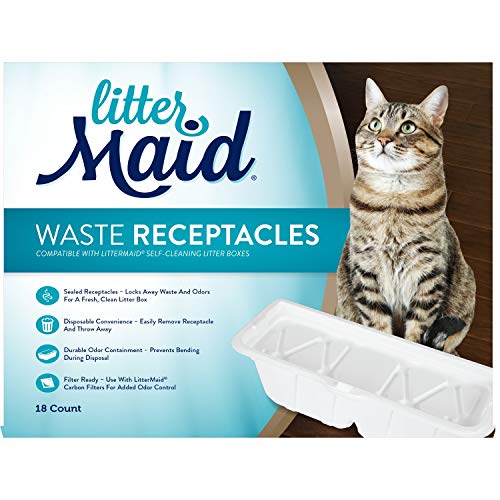 LitterMaid Litter Box Waste Receptacles, Disposable/Sealable Waste Receptacles for Automatic Litter Boxes