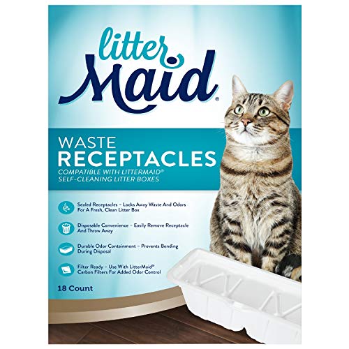 LitterMaid Litter Box Waste Receptacles, Disposable/Sealable Waste Receptacles for Automatic Litter Boxes