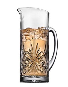 godinger beverage pitcher carafe, cocktail bar mixing glass - dublin collection, 34oz