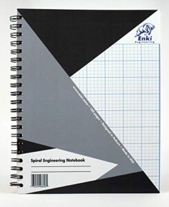 engineering paper 200 sheet - spiral notebook (grey cover)