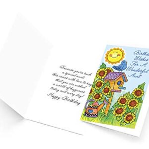 Aunt Birthday Card | Made in America | Eco-Friendly | Thick Card Stock with Premium Envelope 5in x 7.75in | Packaged in Protective Mailer | Prime Greetings (Bird House)