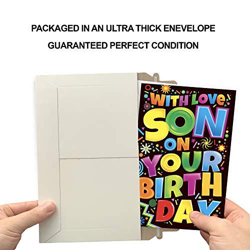 Happy Birthday Card For Son. With Love. You're Truly Someone Very Special | Made in America | Eco-Friendly | Thick Card Stock with Premium Envelope 5in x 7.75in | Packaged in Protective Mailer | Prime Greetings