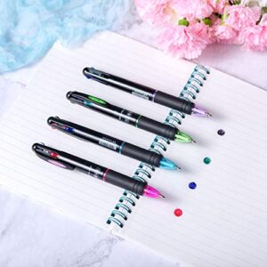 favide 20 Pack 0.7mm 4-in-1 Multicolor Ballpoint Pen，4-Color Retractable Ballpoint Pens for Office School Supplies Students Children Gift