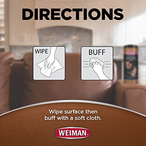 Weiman Leather Cleaner & Conditioner Care Kit | Restores Leather Surfaces | Ultra Violet Protectants Help Prevent Cracking or Fading of Leather Furniture, Car Seats, Shoes