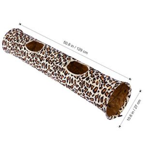 POPETPOP Collapsible Cat Tunnel Play Toy Foldable Tube, Cat Tunnels Ferret Tunnels and Tubes Tube Fun for Rabbits, Kittens and Small Animals
