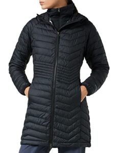 columbia women’s powder lite mid jacket, winter, water repellent, black,large