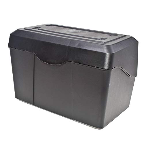 1InTheOffice Index Card Box 5x8 Index Card Holder, 400 Card Capacity Black (2 Pack)