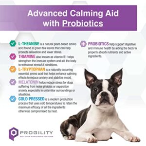 Nootie PROGILITY Daily Calming Aid Chews for Dogs - Aids Dog Anxiety, Separation Anxiety & Stress Relief with Melatonin - Dog Relaxant for All Size dogs - 90 ct. - Sold in Over 4,000 Pet Stores