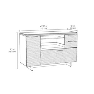 BDI Corridor Office 6520 Multifunction Cabinet (Charcoal Stained Ash)