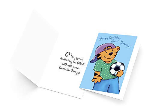 Happy Birthday Greeting Card For Your Great-Grandson | Made in America | Eco-Friendly | Thick Card Stock with Premium Envelope 5in x 7.75in | Packaged in Protective Mailer | Prime Greetings