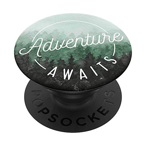 Adventure Awaits - Cute Outdoorsy Adventurer Gifts PopSockets PopGrip: Swappable Grip for Phones & Tablets