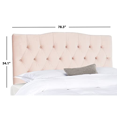 Safavieh Home Axel Modern Blush Pink Velvet Tufted Headboard, Full