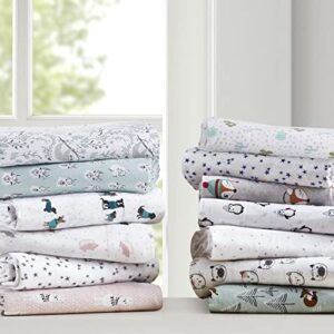 Intelligent Design Cozy Soft 100% Cotton Flannel Print Animals Stars Cute Warm, Ultra Soft Cold Weather Sheet Set Bedding, Twin, Pink Llamas 3 Piece