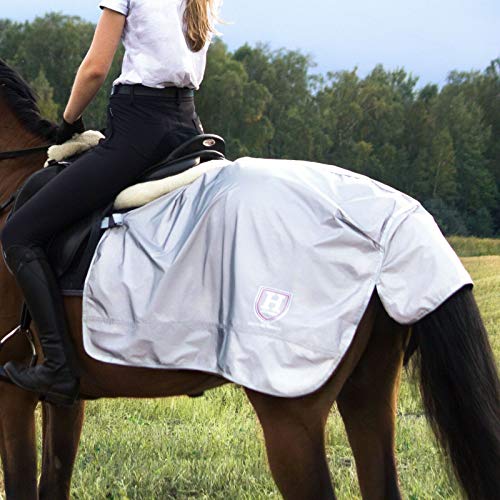 Harrison Howard FocalMax Super Hi-Vis Reflective Safety Quarter Sheet Horse Exercise Dark Essential (M)