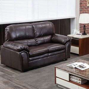 paylesshere sleeper contemporary sofa couch for living room furniture modern futon (loveseat), brown