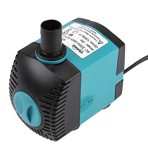 Ultra-Quiet Submersible Water Pump,3w-25W 220-240V 200L/H-1200L/H 0.5m-2m Durable Fountain Water Pump,Non-toxic Fish Tank Filter,for Aquarium Fish Tank,Fountains,Flowing Water Crafts,Spout