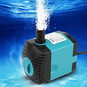 Ultra-Quiet Submersible Water Pump,3w-25W 220-240V 200L/H-1200L/H 0.5m-2m Durable Fountain Water Pump,Non-toxic Fish Tank Filter,for Aquarium Fish Tank,Fountains,Flowing Water Crafts,Spout