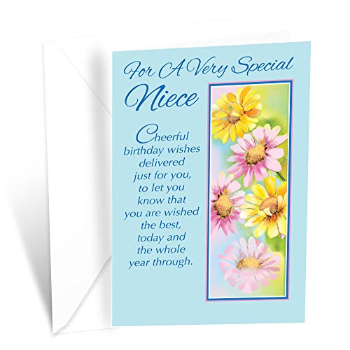 Happy Birthday Card For Niece For Adults | Made in America | Eco-Friendly | Thick Card Stock with Premium Envelope 5in x 7.75in | Packaged in Protective Mailer | Prime Greetings