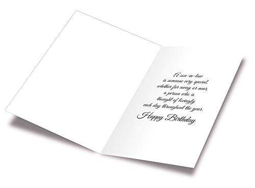 Happy Birthday Card For Son-In-Law | Made in America | Eco-Friendly | Thick Card Stock with Premium Envelope 5in x 7.75in | Packaged in Protective Mailer | Prime Greetings