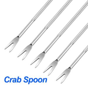 20 Pieces Stainless Steel Seafood Forks Picks- Silver