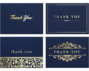 spark ink 100 thank you cards with envelopes bulk, thank you notes, elegant blank cards & envelopes, for small business, wedding, gift cards, christmas, graduation, bridal & baby shower, funeral, 4x6