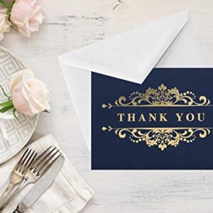 Spark Ink 100 Thank You Cards with Envelopes Bulk, Thank You Notes, Elegant Blank Cards & Envelopes, for Small Business, Wedding, Gift Cards, Christmas, Graduation, Bridal & Baby Shower, Funeral, 4x6