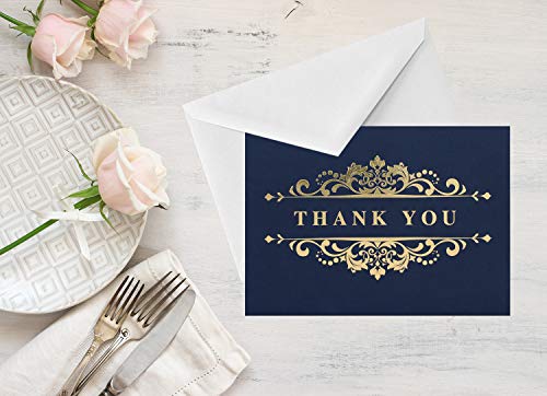 Spark Ink 100 Thank You Cards with Envelopes Bulk, Thank You Notes, Elegant Blank Cards & Envelopes, for Small Business, Wedding, Gift Cards, Christmas, Graduation, Bridal & Baby Shower, Funeral, 4x6