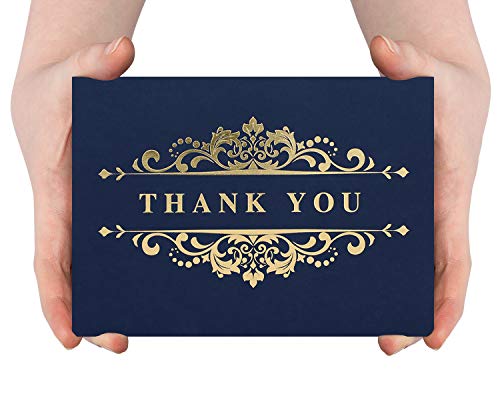 Spark Ink 100 Thank You Cards with Envelopes Bulk, Thank You Notes, Elegant Blank Cards & Envelopes, for Small Business, Wedding, Gift Cards, Christmas, Graduation, Bridal & Baby Shower, Funeral, 4x6