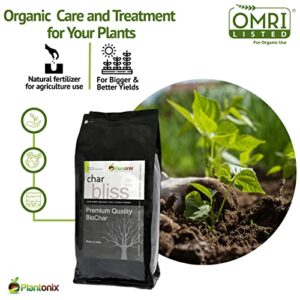 Char Bliss - Premium Biochar Organic Fertilizer Supplement - All Natural Soil Enhancer for Stimulating Plant Growth! Great for Potting and Gardening! (8 Quarts)