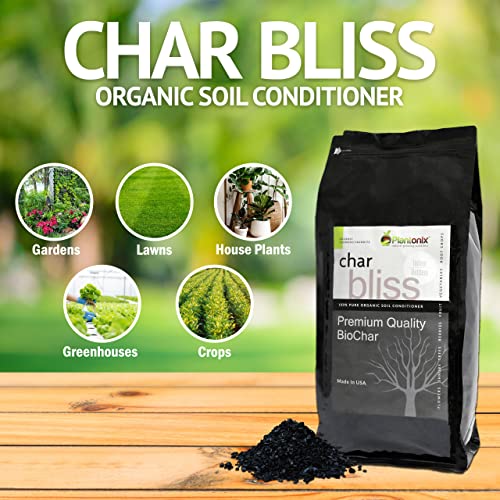 Char Bliss - Premium Biochar Organic Fertilizer Supplement - All Natural Soil Enhancer for Stimulating Plant Growth! Great for Potting and Gardening! (8 Quarts)