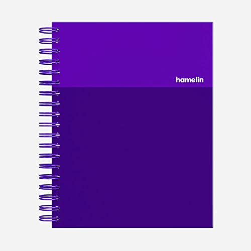 Hamelin, Spiral Notebook, 8x10in, College Ruled, Hardcover, 75shts/150 pages, 1 Subject Notebook, ULTRA Violet