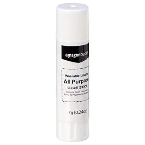 amazon basics all purpose bulk school glue sticks, washable, 0.24-oz stick, 30-pack